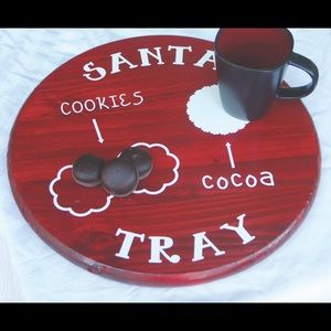 Santa cookie tray